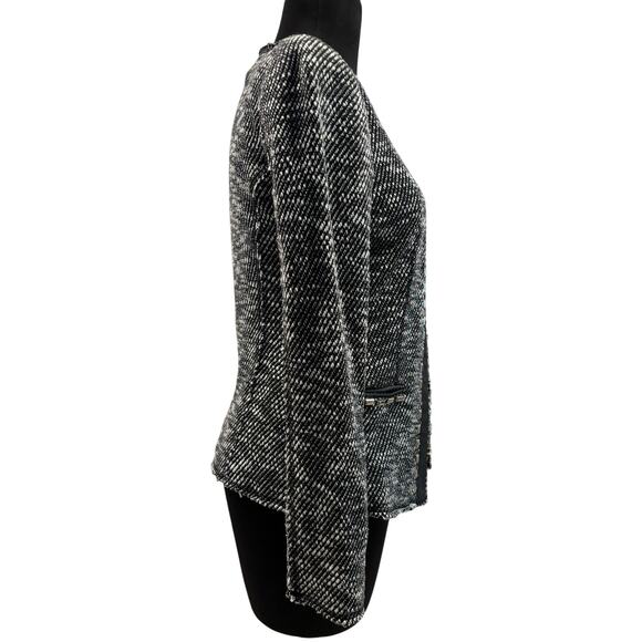 Cache Tweed Lined Front Hook Eye Closure Top Jacket Nail head Gemstones NWT $168 - Picture 6 of 6